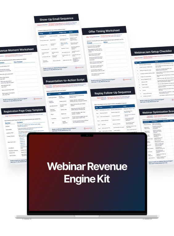 Webinar Revenue Engine | Build a Webinar Sales System Webinar revenue calculator spreadsheet